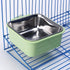 Love Dream Crate Dog Cat Bowls, Removable Stainless Steel Hanging Pet Cage Bowls Kennel, Food Water Feeder Bowls with Bolt Holder for Puppy Cat Ra...