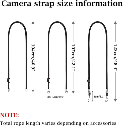 Camera Strap Rope,Camera Neck Strap Shoulder Strap for Fujifilm X100VI X100V XS20 XT5 for A6000 A6100 A6400 A6700 A7IV for Canon EOS R6 R10 for Ni...