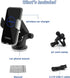 15W Fast Car Mount Charger, Charging Wireless Car Charger Phone Mount Phone Stand, Car Charger for iPhone 15 14 13 12 11 Pro Max, Samsung etc Wind...