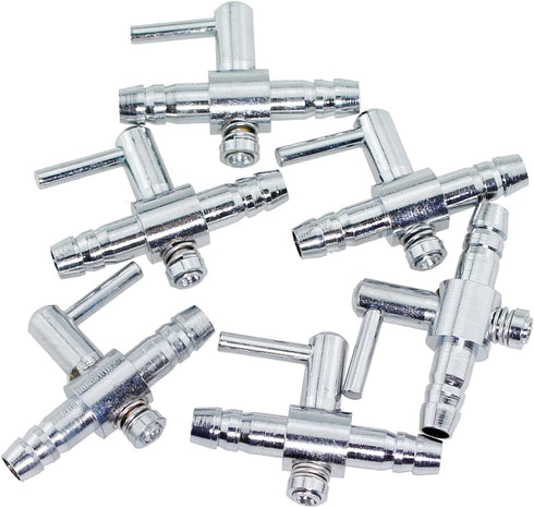 6PCS 30x8x21mm Air Valve Diverter Stainless Steel Aquarium Air Flow Control Rod Pump Check Valve Air Flow Control Valve Suitable for Aquariums and...