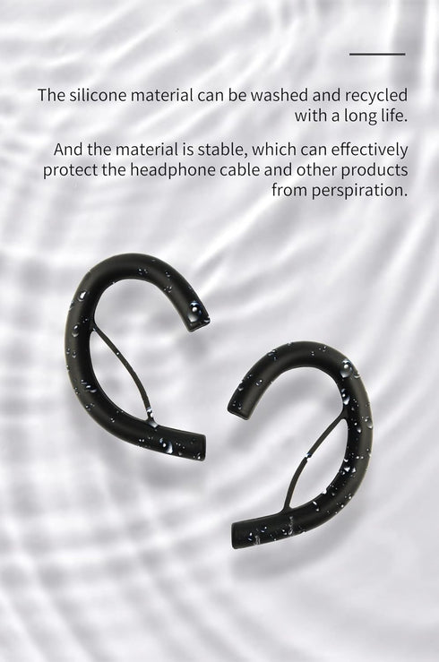 keephifi Earphone Round Reinforced Headphones Sports Ear Hook Used for Headphones and Headsets with Straight Cable, Earhook Cable, or Mask (Clear*...