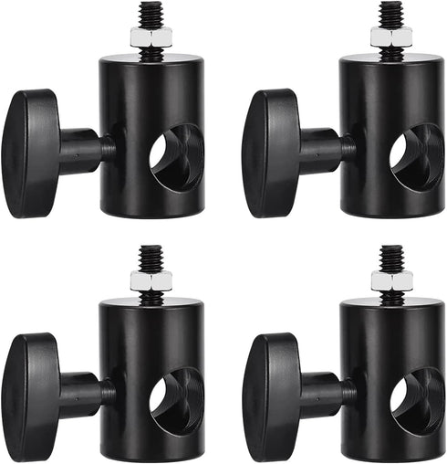 4PCS Light Stand Adapter Aluminum Rapid Adapter Convert with 1/4" Screw DSLR Mount Bracket Multi Functional Mount Bracket Adapter, Photo Studio, L...