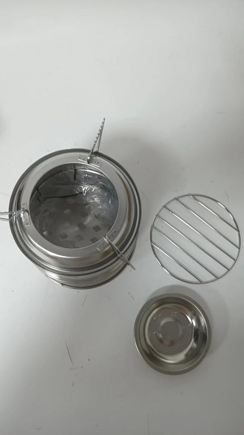 Camp Stove, Ohuhu Camping Stove Wood Burning Stove Stainless Steel Mini Portable Backpacking Survival Stoves for Picnic BBQ Camping Hiking Cooking...