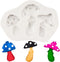 Mushroom Chocolate Mold Mushroom Silicone Mold Vegetable Fondant Molds For Cake Decoration Cupcake Topper Chocolate Cupcake Topper Candy Polymer C...