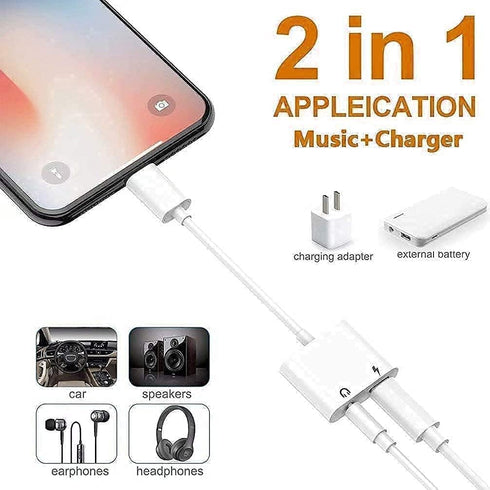 esbeecables Lightning to 3.5mm Headphone Audio & Charger Adapter...