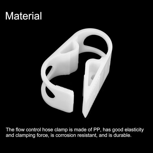 uxcell Plastic Tubing Clamps, 20pcs 1/2"-3/4" Tube OD Adjustable Tube Clamp Laboratory Pinch Valve Flow Control Hose Clamp...