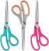 Scissors All Purpose,8.5'' Multipurpose Scissors Bulk 3-Pack,Stainless Steel Sharp Scissors for Office Home School Sewing Fabric Craft Supplies, R...