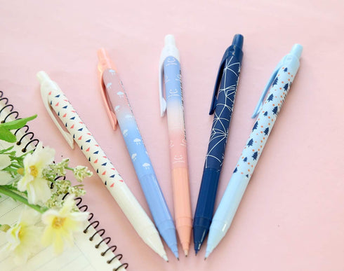 Blue Series Mechanical Pencils 0.5mm Point Lead Automatic Pencil for Drafting and Sketching Pack of 5 Pcs...