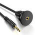 3.5mm Male to Female Car Truck Dashboard Flush Mount 1/8" AUX Audio Jack Extension Cable with Mounting Panel for Car Boat and Motorcycle (3 Feet)...