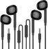 MOSWAG in Ear Headphones, Half in Ear Headphones with Mic Built in Volume Control Suitable for IPad, Android, MP3, Samsung Most 3.5mm Audio Device...