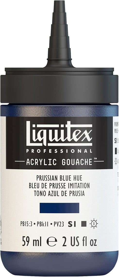 Liquitex Professional Acrylic Gouache, 2-oz (59ml) Bottle, Prussian Blue Hue...