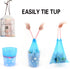 4 Gallon Trash Bag Drawstring Small Clear Trash Bags for Kitchen Bathroom Home Office 80 Count Pack of 5 Blue...