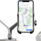 Motorcycle Phone Mount for Rearview Mirror, Metal Motorbike Phone Holder Smartphone Holder Mount 360° Rotation Adjustable, Universal for 6mm-10mm ...