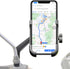 Motorcycle Phone Mount for Rearview Mirror, Metal Motorbike Phone Holder Smartphone Holder Mount 360° Rotation Adjustable, Universal for 6mm-10mm ...
