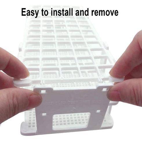 Plastic Test Tube Rack 2 Pack White 40 Holes Lab Test Tube Rack Holder for 21mm and Below The Test Tubes, Detachable, White...