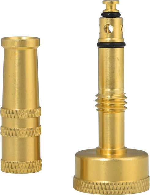 Heavy Duty Brass Adjustable Twist Hose Nozzle, 3/4" GHT Jet Nozzle High Pressure Garden Water Hose for Hose Outdoor Garden,Car Wash(2 Set?...