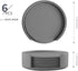 6 Pieces Grey Coasters, Coasters for Drinks with a Holder Cup Mat Pad Protect Furniture from Coffee or Tea Marks(Grey, Round)...