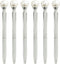 6 Pieces False Pearl Decoration Twist Metal Ballpoint Pen Ball Pen 1.0 MM Black Ink...