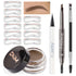 evpct Eyebrow Stamp Pencil Kit for Eyebrows, Makeup Brow Stamp Trio Kit with Waterproof Eyebrow Pencil, Eyeliner, Eyebrow Pomade, 10 Eyebrow Stenc...