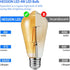 HESSION ST64 LED Edison Bulbs, 4W Equivalent 40W, Soft Light Amber Glass 2700K, LED Filament Bulbs with 90+ CRI E26 Medium Base, Dimmable Light Bu...
