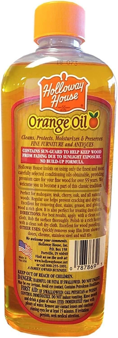 Holloway House Orange Oil Cleaner 16oz, 6Pk w/Sun-Guard for Fine Wood | Cleans & Conditions | Removes Soap Scum from Shower Doors, Stainless, Tile...