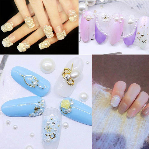 500pcs Ivory ABS Flatback Pearl Beads, 6mm, for DIY Decoration...
