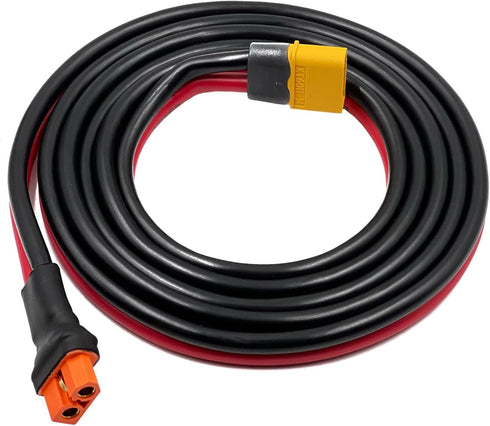 XT60i to XT60 Male Cable 10AWG Solar Charging Cable XT60i-F Extension Cable Solar Cable Compatible for Ecoflow Portable Power Station Solar Genera...