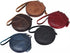 Genuine Leather Patchwork Retro Round Coin Purse Change Pouch Small Slim Clutch Wristlet RFID Blocking Wallet (Expresso)...