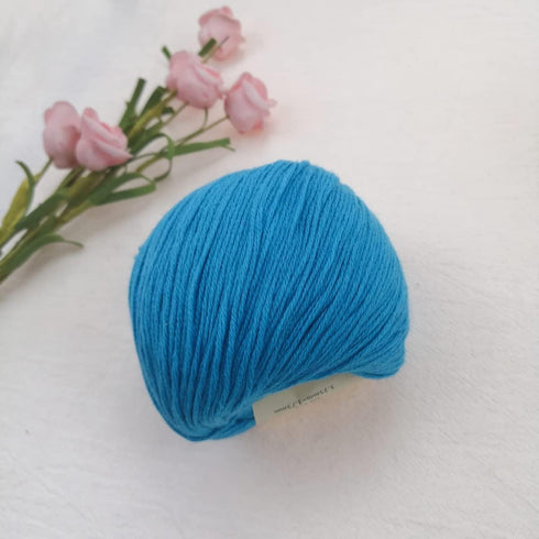 Lotus Yarns 5 Balls Autumn Wind Cotton Cashmere Blend Knitting Yarn Fingering Weight Crochet Yarn for Garments Soft Baby Clothes(30- Sky Blue)...