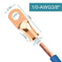 8PCS Battery Cable Ends, 1/0 Gauge Wire Connectors 3/8 Copper Wire Lugs, Bare Copper Eyelets with Heat Shrink Tubing by HOUSUN...