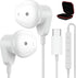 USB C Headphones for iPad Pro iPhone 15 Pro,USB Type C Earphones HiFi Stereo USB C Wired Earbuds with Microphone Volume Control for Samsung S23 Ul...