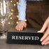 6 Pieces Plastic Reserved Table Sign Table Tent Wedding Guest Reservation Seat Sign for Restaurant Wedding Chairs...