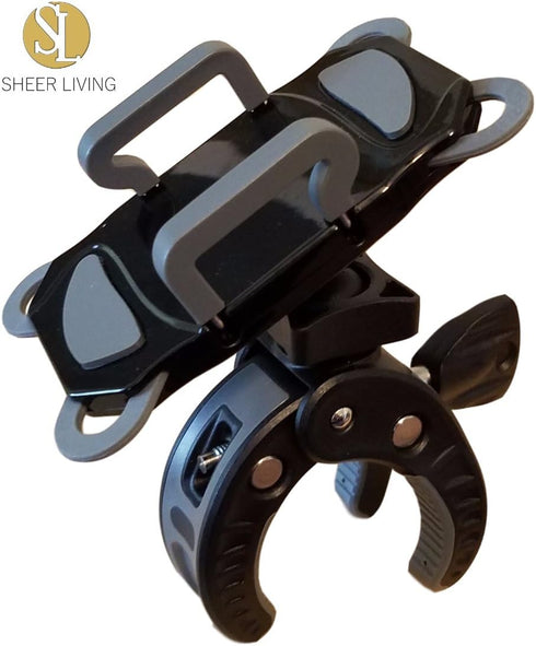 Baby Stroller Phone Holder, Shopping Cart, Golf Cart, Push Cart, Bike Phone Mount, for Motorcycle, Scooter, ATV, Boat, Spin Bike, Treadmill, Handl...