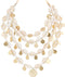 Firstmeet Layed Cowrie Shell Necklace With Glod Coin Pendant Handmade Hawaiian Puka Seashell Choker...