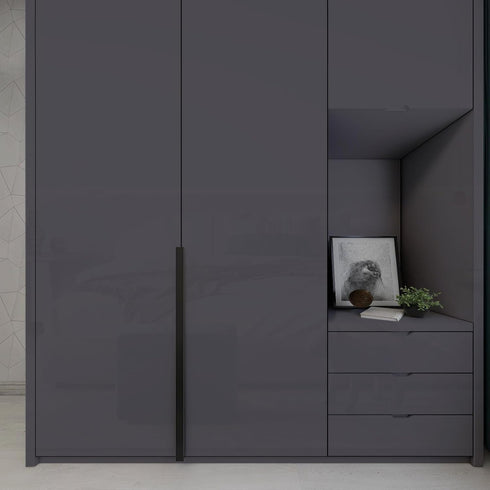 Abyssaly Gray Wallpaper Glossy Vinyl Film Removable Self-Adhesive Peel and Stick Wallpaper Decorate Grey Paintable Wallpaper Kitchen Cabinet Furni...