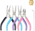 4 Pack Jewelry Making Pliers Tools Set, Jewelry Pliers with Needle Nose Pliers, Round Nose Pliers, Bent Nose Pliers, Wire Jewelry Pliers for Jewel...