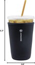Sok It JavaSok Iced Coffee & Cold Soda Insulated Neoprene Cup Sleeve (Black, Medium: 22-28oz)...