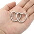 50 PCS Heart Shape Keyring Metal Silver Split Key Rings Heart Keychain Craft for DIY Home Car Keys Valentine's Day Mother's Day...