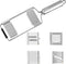 Ubrand Multifunctional 4 in 1 Vegetable Slicer Cheese Grater Potato Grater Peeler Adjustable Kitchen Tool fit for Salad Fries Chips and All Vegeta...