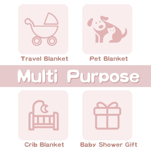Organic Cotton Baby Blanket Warm, Breathable and Super Soft Quilted Toddler Blanket for Boys and Girls - Thermal Crib Blanket Thick and Light Weig...