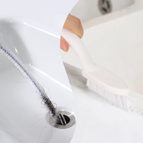 8Pcs Cleaning Brushes, Hard Bristle Crevice Gap Cleaning Brush,Multi-Function Rotating Crevice Cleaning Brush,Smart Toilet Brush, Sink Drain Clean...