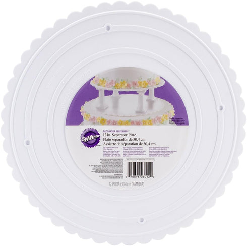 Wilton Decorator Preferred Round Separator Plate for Cakes, 12-Inch...
