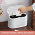 Mini Desk Trash Can with Lid with 90 Pcs Trash Bag, Lint Bin 0.5 Gallon Countertop Waste Bin for Table Tiny Garbage Can for Office Bedroom (White)...