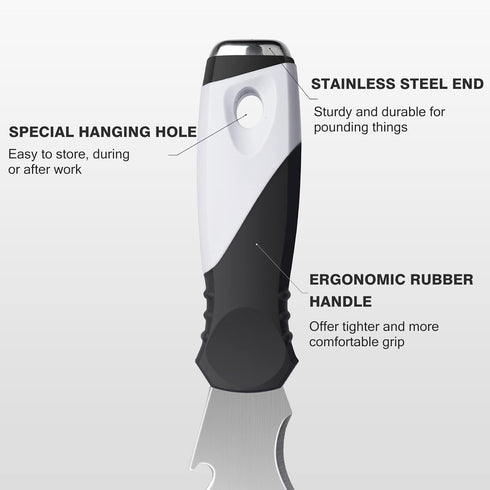 Mister Rui-Putty Knife, Paint Scraper 10 in 1 Putty Knife Multi-Use Painters Tool, Taping Knife, Paint Scraper Tool for Wood, Metal Scraper with H...
