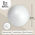 Juvale Styrofoam Balls for Crafts - 2 Pack 6-Inch White Polystyrene Spheres - Smooth Surface for Painting & Decorating - Foam Craft Balls for DIY ...