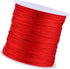 100M x 0.8mm Nylon Chinese Knot Cord Rattail Macrame Shamballa Thread String Beading Thread Chinese Knot Braided (Red)...