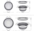 QiMH Collapsible Colander and Strainer Set of 3-2 PC 4 Quart(1 gal) and 1 PC 2 Quart(0.5 gal) - BPA Free & Dishwasher-safe Silicone Kitchen Foldab...
