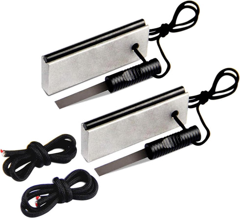 AOFAR Magnesium Fire Starter AF-374 (2-Pack) Waterproof Fire Steel Pouch for Camping, Hiking, Hunting, Backpacking,Outdoor Survival fire Striker k...