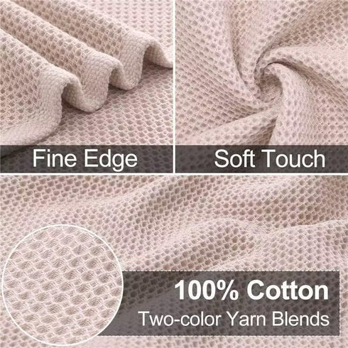 Cotton Kitchen Dish Cloths, 6 Pack Super Absorbent and No Lint Waffle Weave Dish Towels, Fast Drying Dish Rags for Washing Dishes, 12 x 12 Inch, M...
