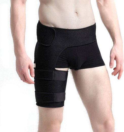 Groin Support, Hip Compression Brace, Adjustable Non Slip Thigh Support Groin Brace Wrap Men Women Thigh Support Brace for Hamstring, Thigh, Sciat...
